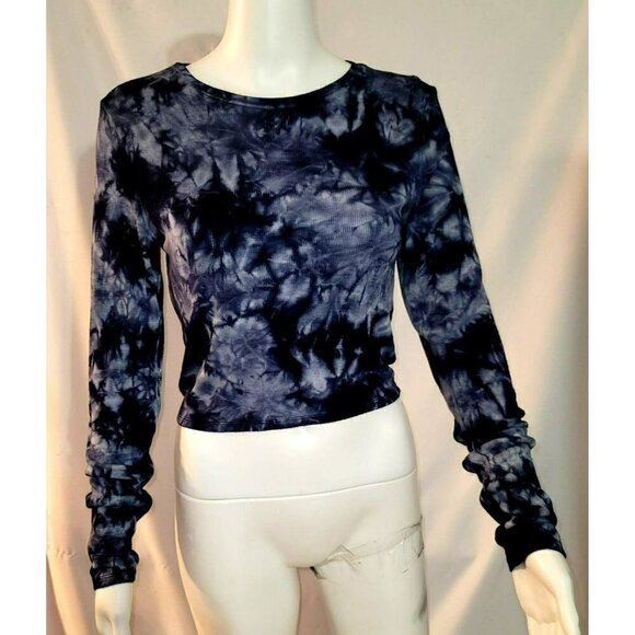 Wild Fable Tie Dye Long Sleeve Crop Top - Size Medium - Picture 1 of 8